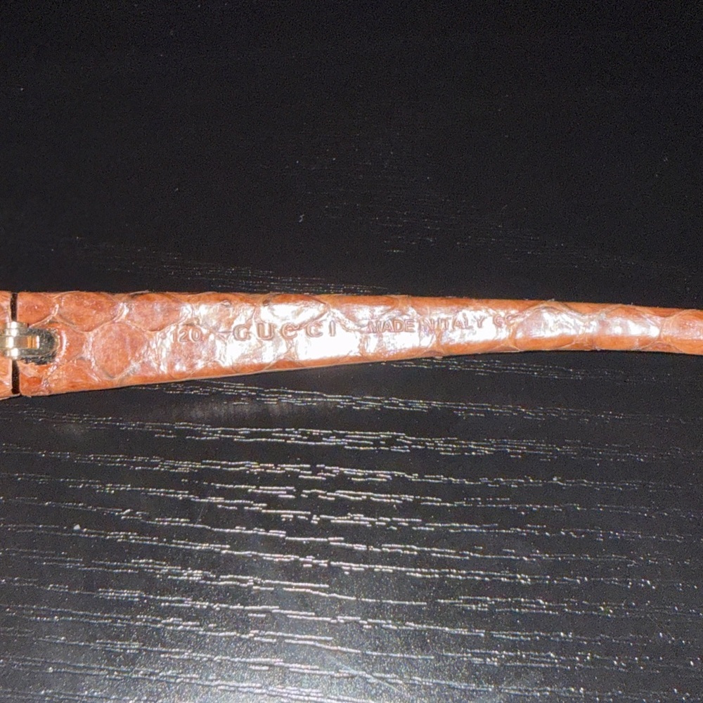 Gucci Brown Python Skin Brown Lens Sunglasses Rar… - image 8